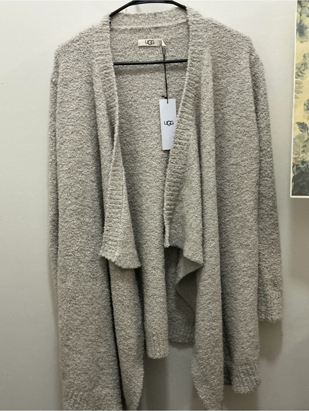 UGG Women's Bouclé Open-Front Cardigan - Light Taupe